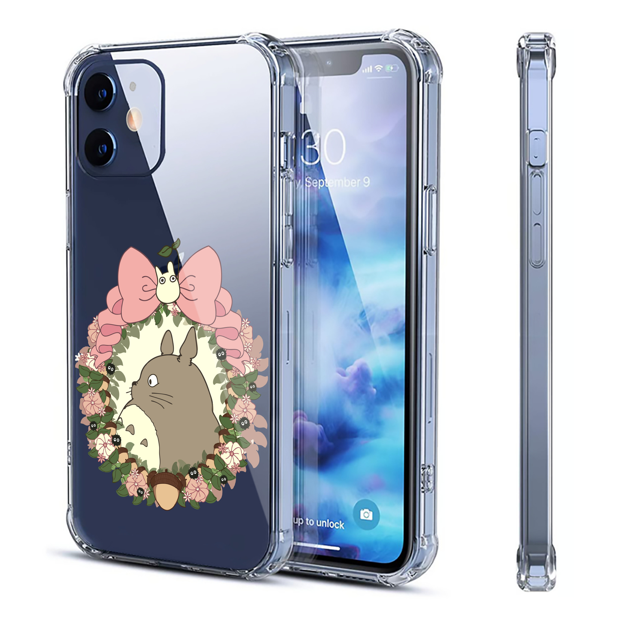（画像用） となりのトトロ 草壁メイ 草壁サツキ My Neighbor Totoro Satsuki Kusakabe Mei Kusakabe 【iPhone 12シリーズ対応】透明スマホケース（クリアソフトケース）